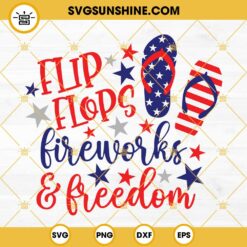 4th Of July Flip Flops SVG, Fourth Of July Flip Flops Fireworks Freedom SVG