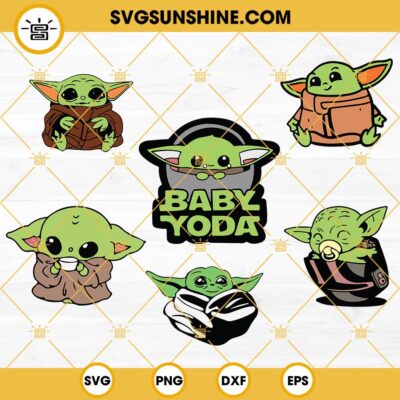 Baby Yoda Bundle SVG, Baby Yoda Star Wars SVG, Baby Yoda SVG, Baby Yoda ...