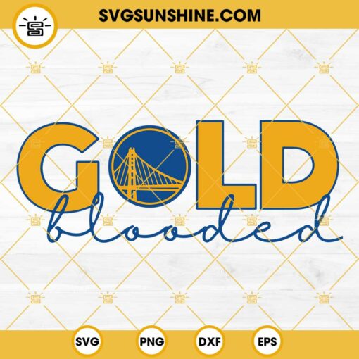 Gold Blooded SVG, Golden State Warriors SVG, 2022 NBA Champions SVG