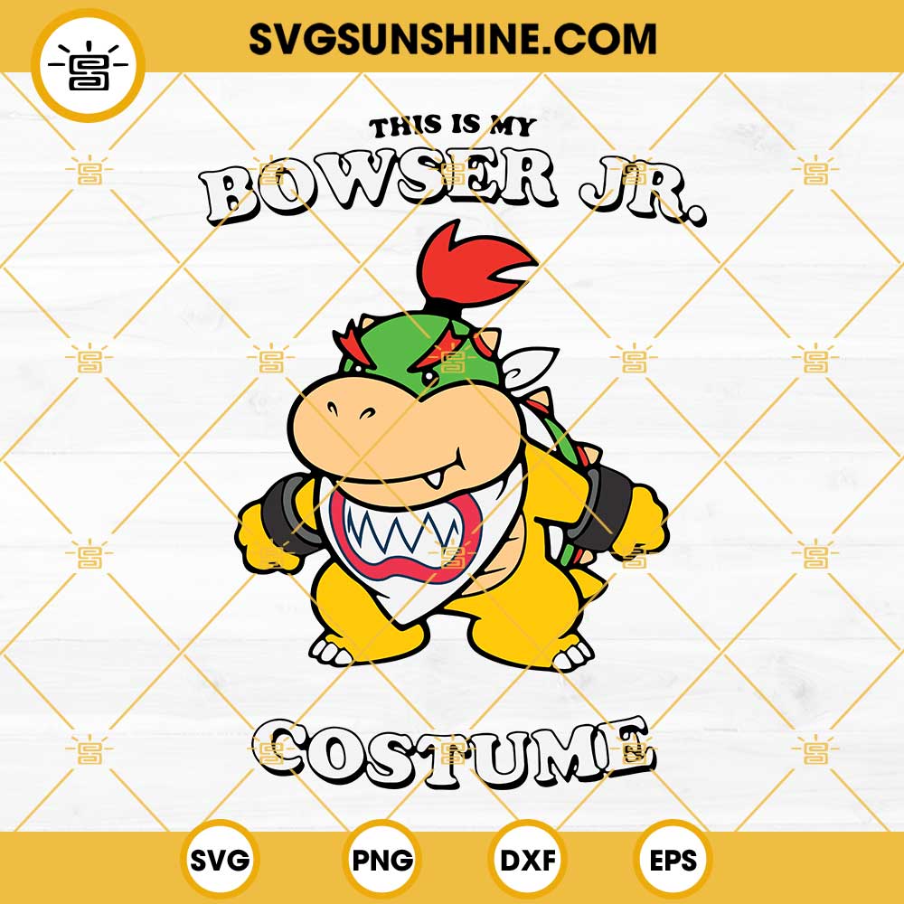 Bowser Jr Costume SVG, Super Mario SVG, Bowser Jr SVG