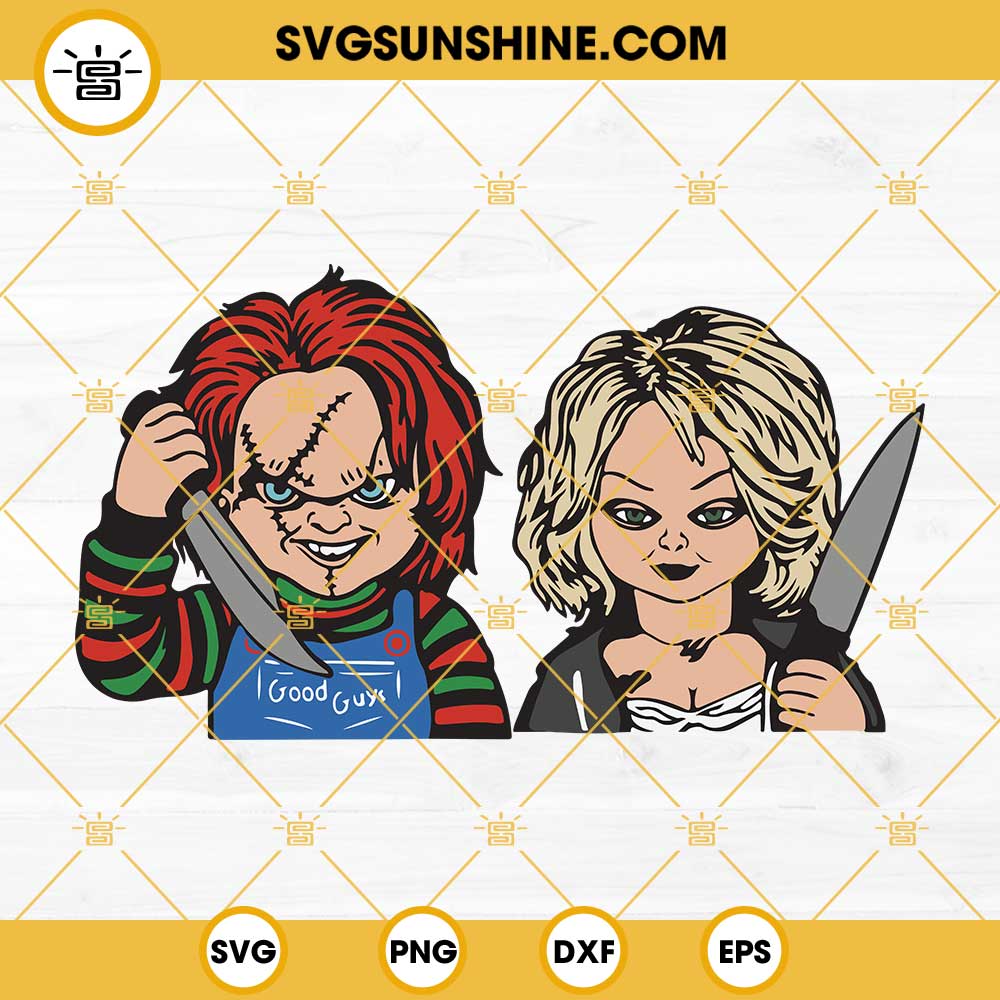 Chucky And Tiffany SVG, Couple Horror Killers SVG, Halloween SVG, Chucky SVG, Tiffany SVG