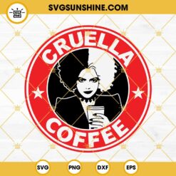 Cruella Coffee SVG, Cruella De Vil Disney SVG, Cruella SVG