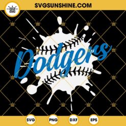 Dodgers SVG, Baseball Paint Splatter SVG, Los Angeles Dodgers SVG, Baseball SVG, Softball SVG