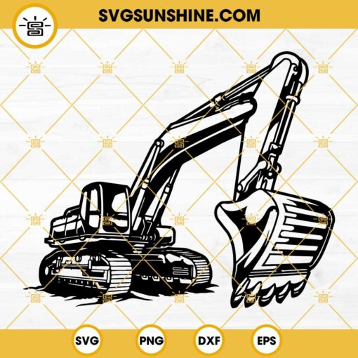 Excavator SVG, Excavator Vector Clipart, Excavator Cutfile, Excavator Cricut Silhouette