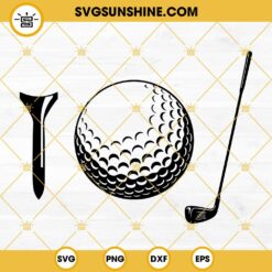 Golf Ball SVG Vector, Golf Ball PNG, Golf Tee SVG, Golf Club SVG, Golf Ball Cricut Silhouette