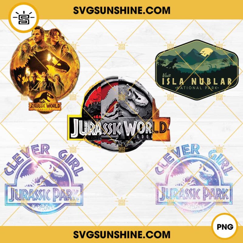 Jurassic World Dominion PNG Bundle, Clever Girl Jurassic World PNG, Isla Nublar National Park PNG