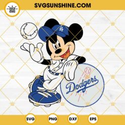 Mickey Mouse LA Dodgers SVG, Los Angeles Dodgers SVG, Baseball SVG PNG DXF EPS