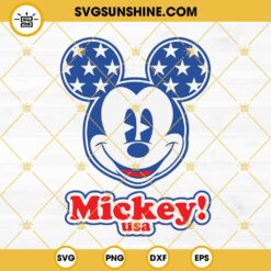 Mickey USA SVG, Mickey American Flag 4th Of July SVG, Mickey Mouse SVG