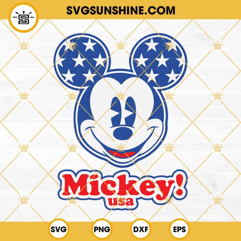 Mickey Usa Svg, Mickey American Flag 4th Of July Svg, Mickey Mouse Svg