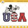 Mickey USA Flag Embroidery Designs, Mickey 4th of July Embroidery Design File