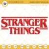 Stranger Things Logo Embroidery Designs File