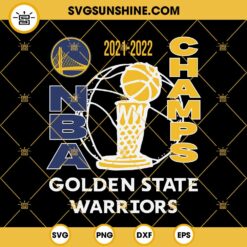 2022 NBA Champions Golden State Warriors SVG PNG DXF EPS Cut Files For Cricut Silhouette