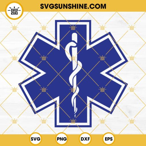 Star Of Life EMS Logo SVG Cut File, Paramedic SVG, EMT SVG, Medic Cut file, EMS Emblem SVG Silhouette Cameo Cricut