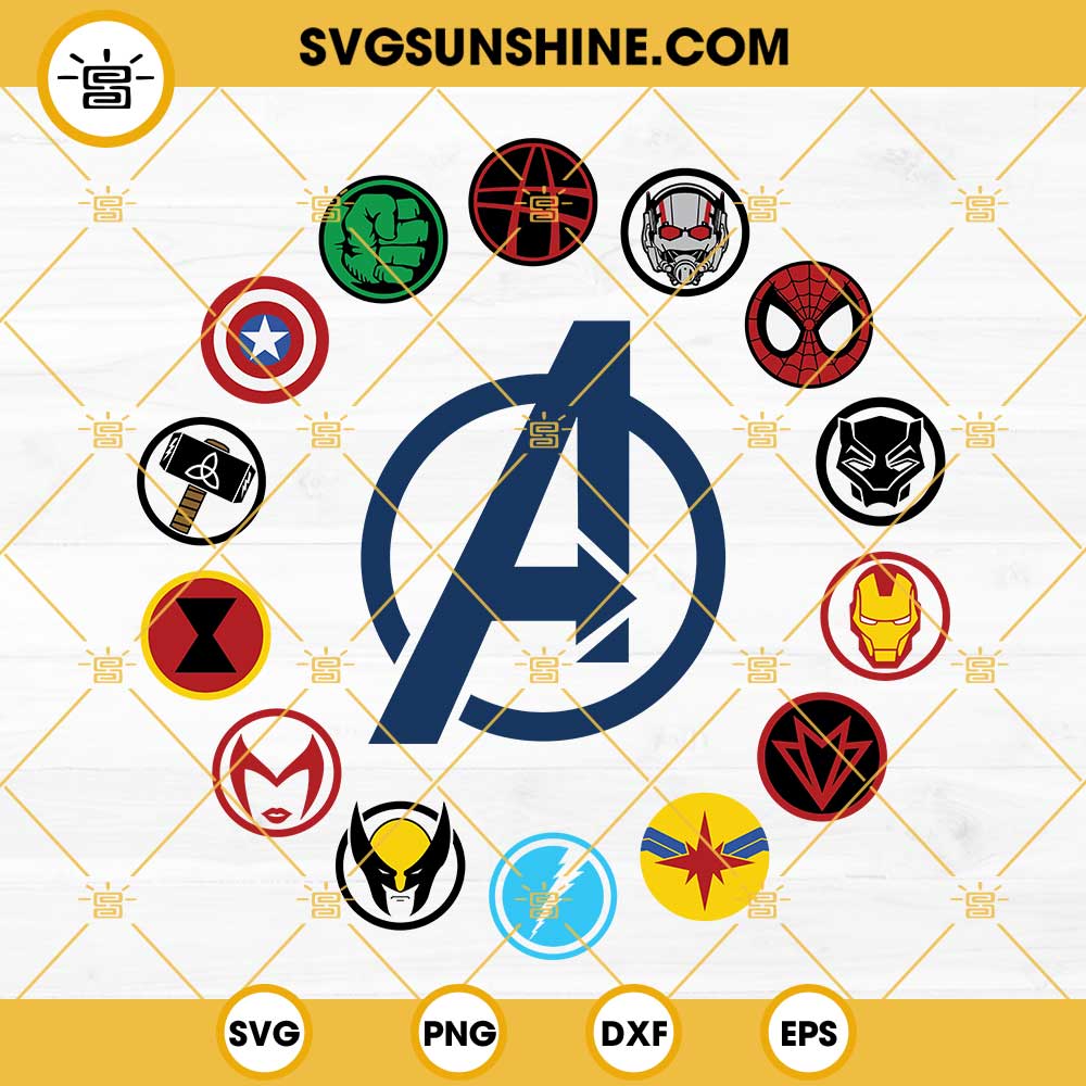 Superhero SVG, Super Hero Logo SVG, Superhero Characters SVG, Marvel ...