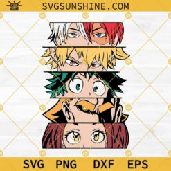 My Hero Academia Friends SVG, My Hero Academia Characters SVG, Anime Characters Manga SVG PNG EPS DXF Cut File Cricut