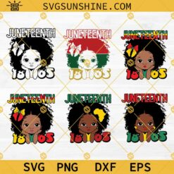 Juneteenth Peekaboo Girl SVG Bundle, Cute Black African American Kids SVG, Juneteenth 1865 SVG, Juneteenth SVG BUNDLE