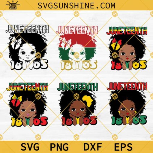 Juneteenth Peekaboo Girl SVG Bundle, Cute Black African American Kids SVG, Juneteenth 1865 SVG, Juneteenth SVG BUNDLE