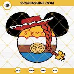 Jessie Toy Story Mouse Ears SVG, Cowgirl Minnie Mouse Head SVG, Jessie SVG, Toy Story SVG