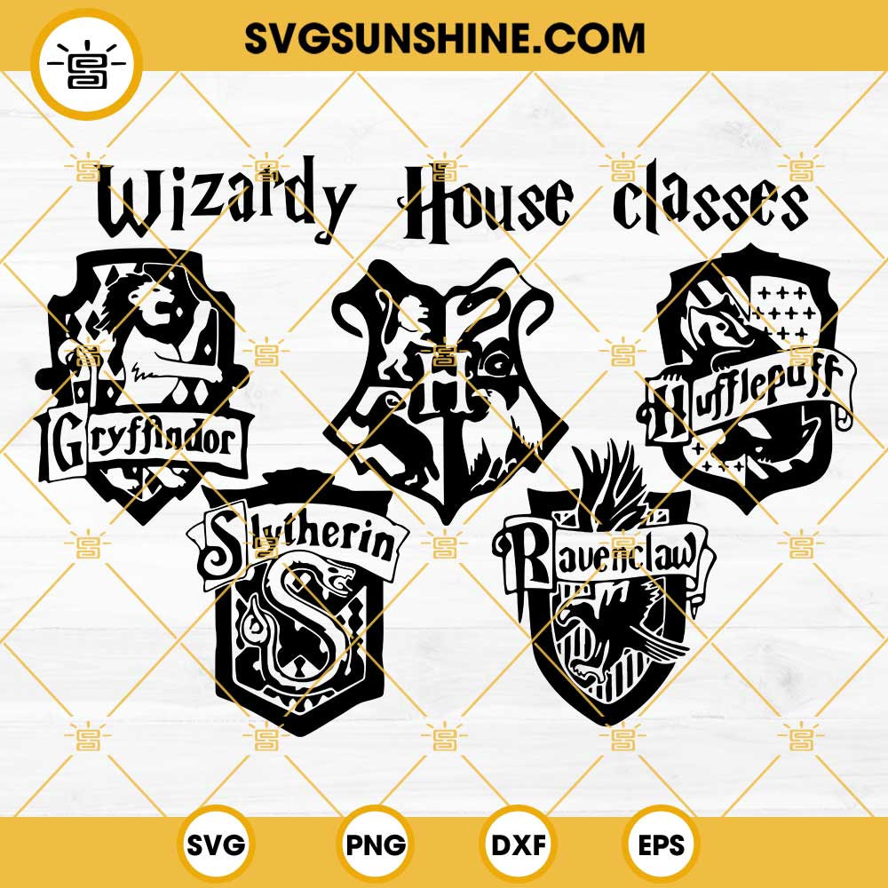 Wizardy House Classes SVG Bundle, Harry Potter Hogwarts House SVG Bundle, Harry Potter SVG