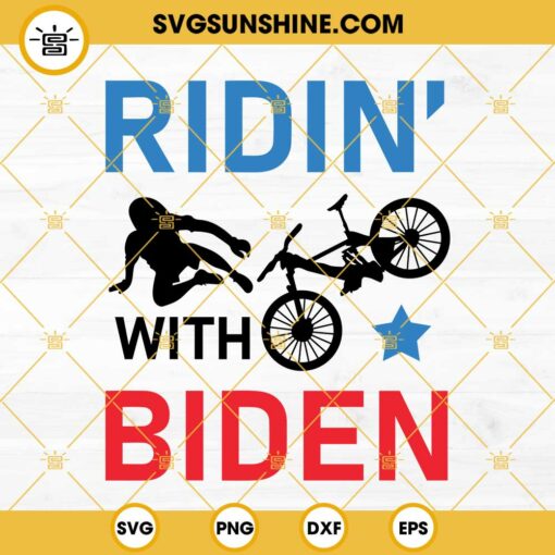 Biden Riding Bike SVG, Ridin With Biden SVG, Falling With Biden SVG, Anti Joe Biden SVG