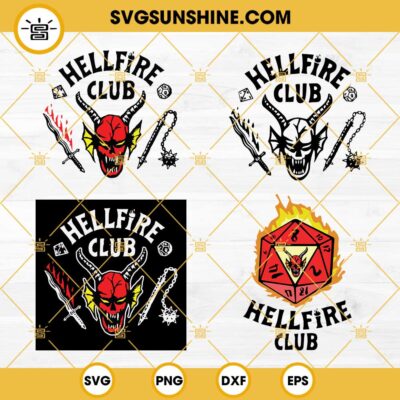 Bundle Hellfire Club SVG, Stranger Things 4 SVG, Skull Stranger Things ...