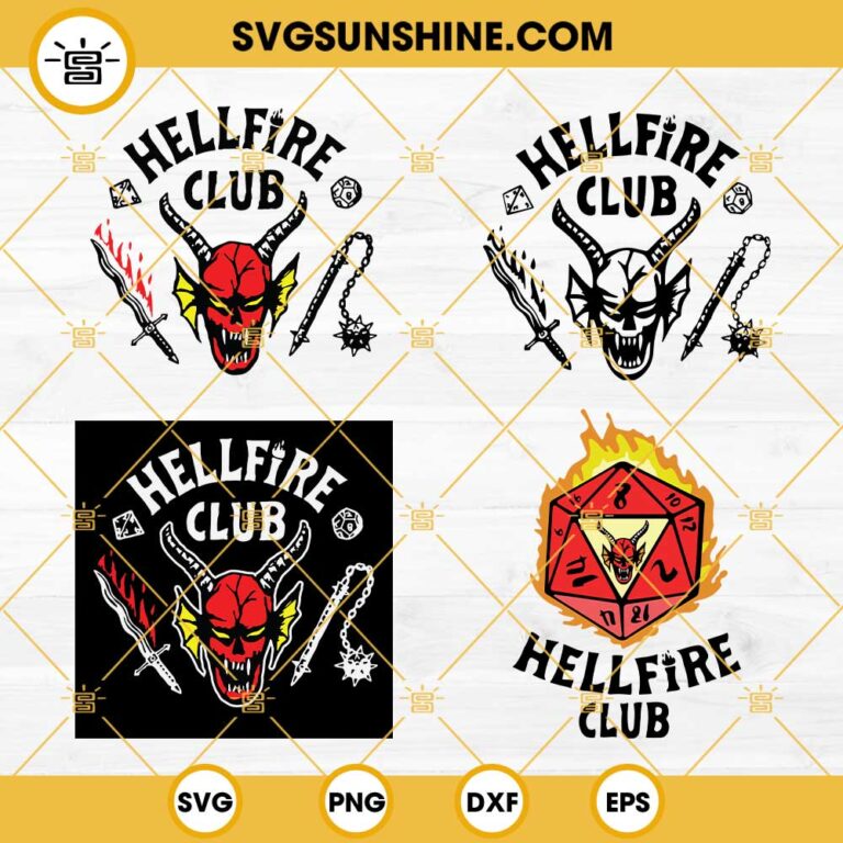 Bundle Hellfire Club SVG, Stranger Things 4 SVG, Skull Stranger Things