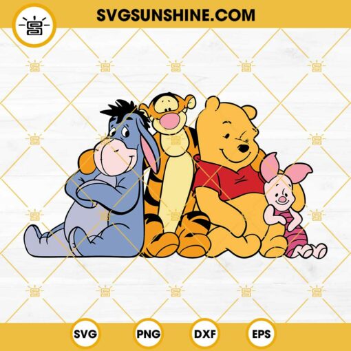 Winnie The Pooh And Friends SVG, Winnie The Pooh SVG PNG, Tigger SVG, Eeyore SVG, Piglet SVG, Pooh SVG