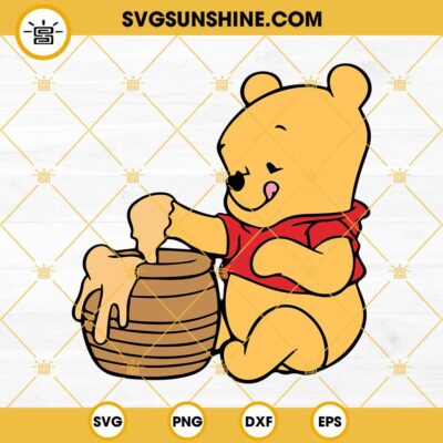 Winnie The Pooh SVG, Honeypot SVG, Pooh SVG, Winnie Cricut File, Winnie