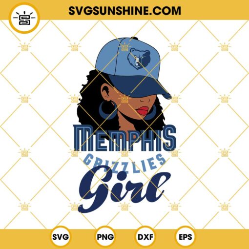 Memphis Grizzlies Girl SVG, Memphis Grizzlies SVG, Grizzlies Black Girl SVG, NBA Girl SVG, Grizzlies Gift SVG