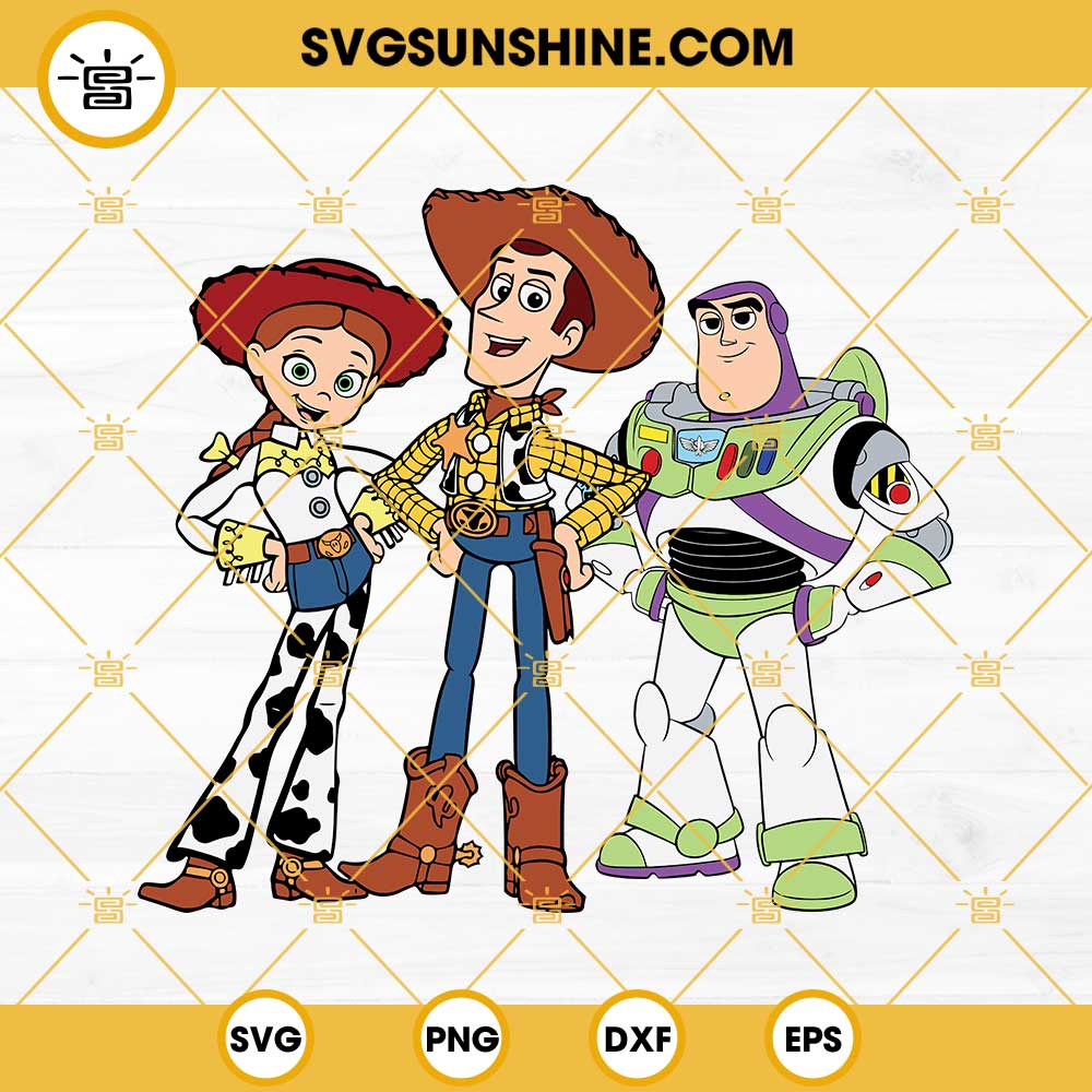 Toy Story Friends SVG, Buzz SVG, Woody SVG, Jessie SVG, Toy Story SVG PNG DXF EPS