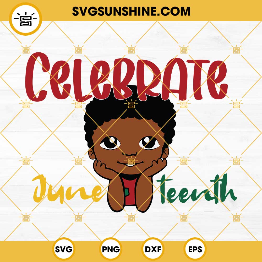 Celebrate Juneteenth SVG, Cute Black African American Kids SVG PNG, Peek A Boo SVG
