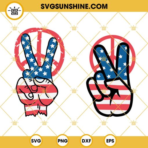 Peace Love USA SVG, 4th Of July SVG, Independence Day SVG, Fourth Of July SVG, Freedom Day SVG Bundle