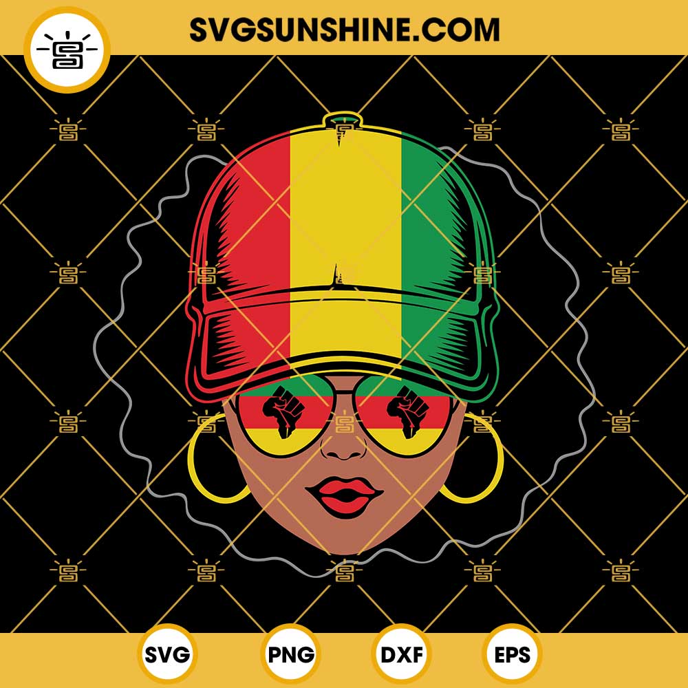 Juneteenth Black Girl With Cap SVG, Juneteenth SVG, Afro girl SVG ...