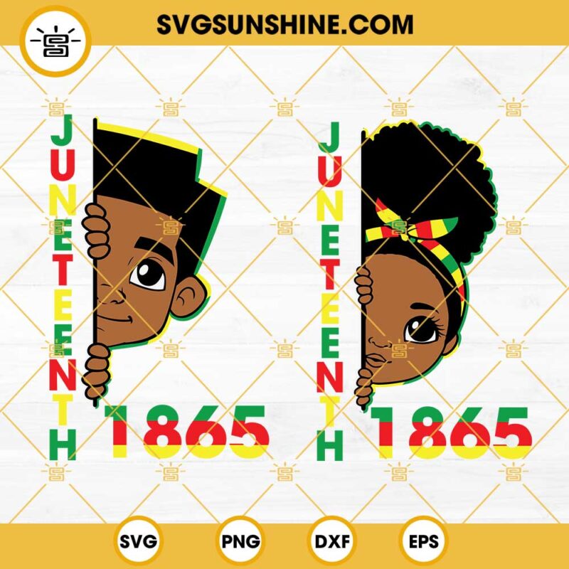 Juneteenth 1865 Black Kids SVG Bundle, Juneteenth 1865 SVG, Peekaboo ...