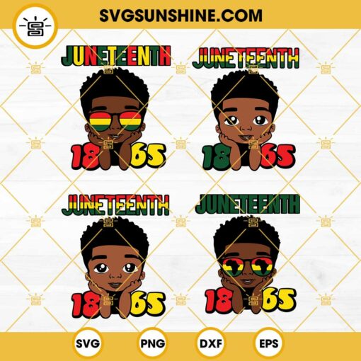Black Boy Juneteenth 1865 SVG Bundle, Juneteenth SVG, Afro Boy SVG Bundle, Black African American Kids SVG, Peek a Boo SVG