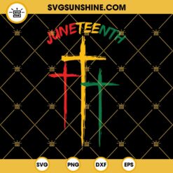 Juneteenth Cross SVG, Christian Black African Jesus SVG, African American SVG