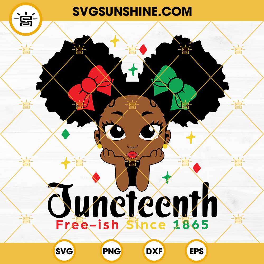Juneteenth Little Black Girl SVG, Peekaboo Girl SVG, Juneteenth Free-ish Since 1865 SVG, Black Girl SVG