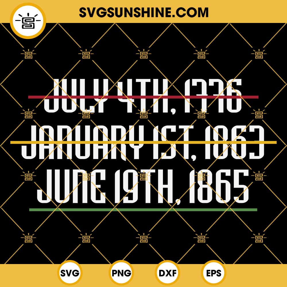 Juneteenth 19 1865 SVG, Black History SVG PNG DXF EPS