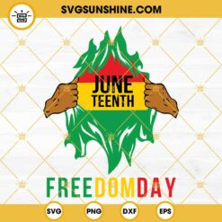 Juneteenth Freedom Day SVG PNG DXF EPS Cut Files For Cricut Silhouette