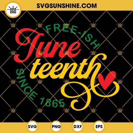 Juneteenth SVG, Free Ish Since 1865 SVG, Black History SVG, Juneteenth 1865 SVG, Juneteenth Shirt SVG