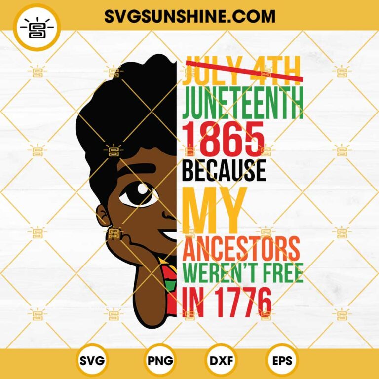 Juneteenth 1865 Because My Ancestors Weren't Free In 1776 SVG, Black ...