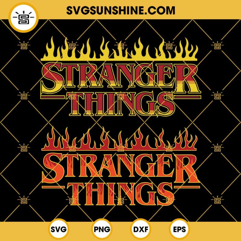 Stranger Things Logo SVG PNG DXF EPS Cricut Silhouette Bundle