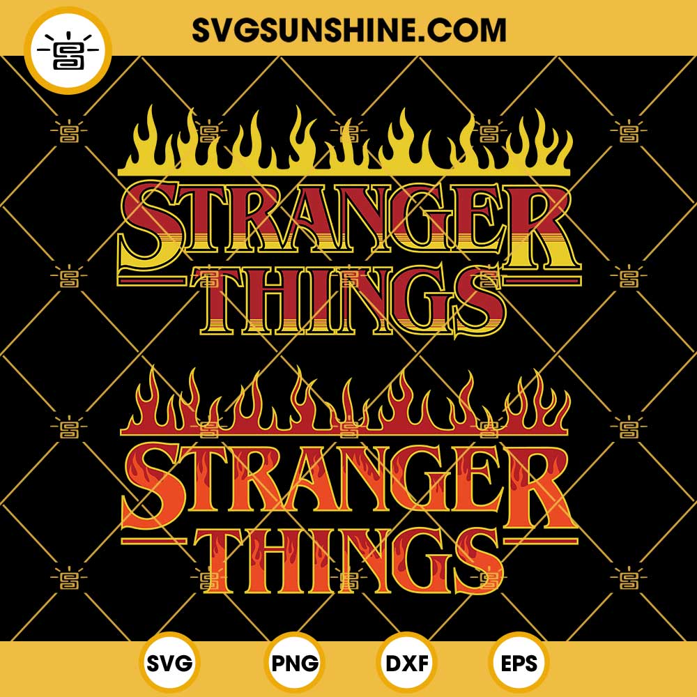 Stranger Things Logo SVG PNG DXF EPS Cricut Silhouette Bundle