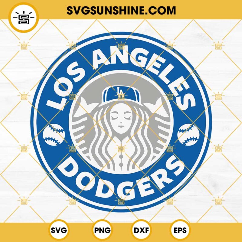 Los Angeles Dodgers Starbucks Cup SVG, Baseball Starbucks Cup SVG, Starbucks Cup Dodgers SVG, Los Angeles Dodgers SVG PNG DXF EPS