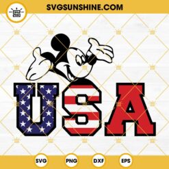 Mickey USA SVG, 4th Of July Mickey Mouse SVG, Patriotic SVG, USA Flag SVG, American Flag SVG