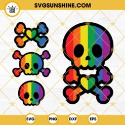Pride Skull SVG Bundle, Pride SVG, Gay Pride SVG, Rainbow Pride SVG, LGBT SVG, LGBTQ SVG PNG DXF EPS