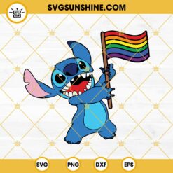 Stitch Pride SVG, Gay Pride SVG, Pride SVG, Stitch SVG, Pride Rainbow Flag SVG