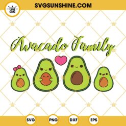 Avocado Family SVG, Avocado Clipart, Avocado SVG, Avocado Design, Avocado Lover SVG, Avocado PNG