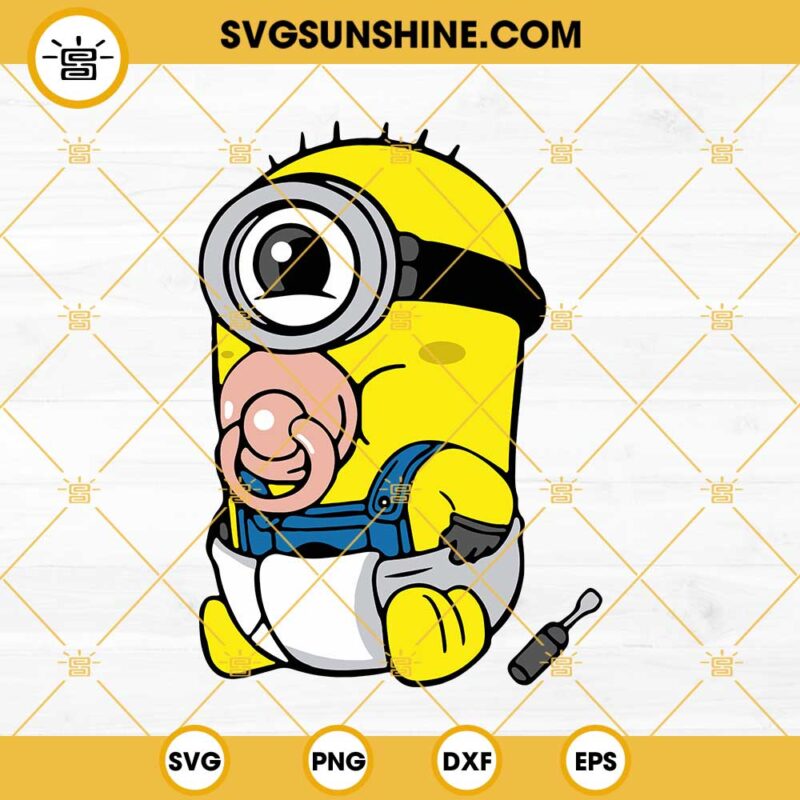Baby Minion SVG, Minions SVG, Despicable Me SVG, Baby SVG, Cartoon SVG, Minion Cut File Silhouette Cricut
