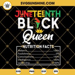 Juneteenth Black Queen Nutrition Facts SVG, Juneteenth Black Queen SVG Juneteenth SVG